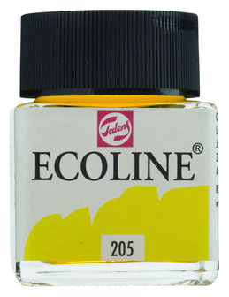 Ecoline Vloeibare waterverf flacon 30ml 205 Citroengeel