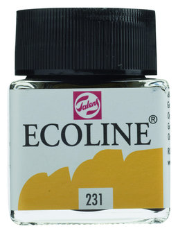 Ecoline Vloeibare waterverf flacon 30ml 231 Goudoker