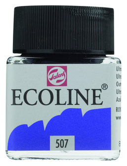 Ecoline Vloeibare waterverf flacon 30ml 507 Ultramarijnviolet