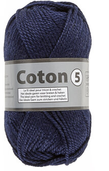 LY Coton 5  089 DonkerBlauw