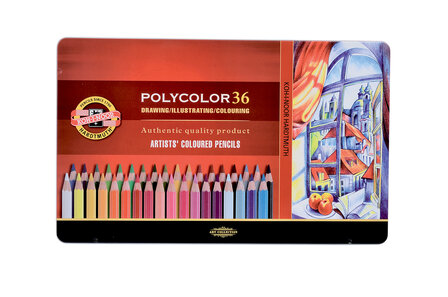 Koh-i-Noor Polycolor 36 stuks Drawing/Illustating/Colouring/Kleurpotloden
