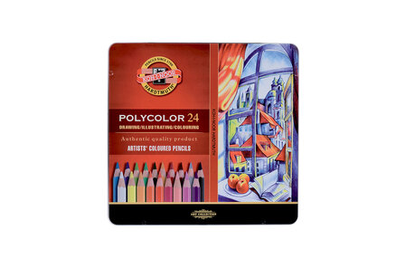 Koh-i-Noor Polycolor 24 stuks Drawing/Illustating/Colouring/Kleurpotloden