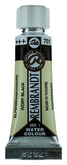 Rembrandt Aquarelverf tube 5 ml  701 IvoorZwart 