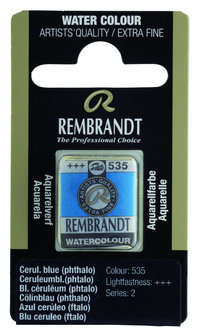 Rembrandt Aquarelverf napje  535 Bleu Ceruleum Phtalo