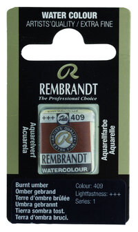 Rembrandt Aquarelverf napje  409 BurntUmber