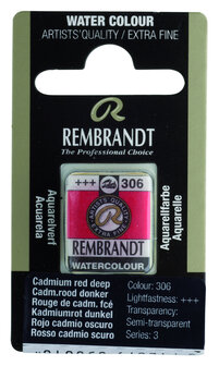 Rembrandt Aquarelverf napje  306 CadmiumRoodDonker