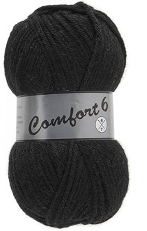 Lammy Yarns Comfort 6 001 Zwart