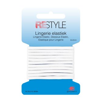 Restyle Lingerie Elastiek 3mm/4mtr kleur Wit