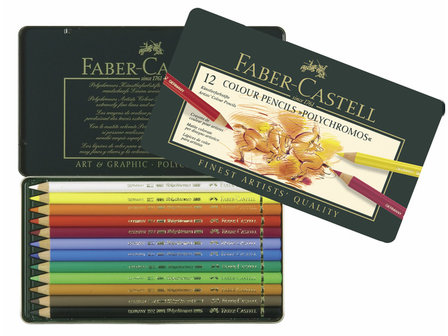 Faber Castell Kleurpotlood Polychromos 3,8mm kerndikte  12 stuks