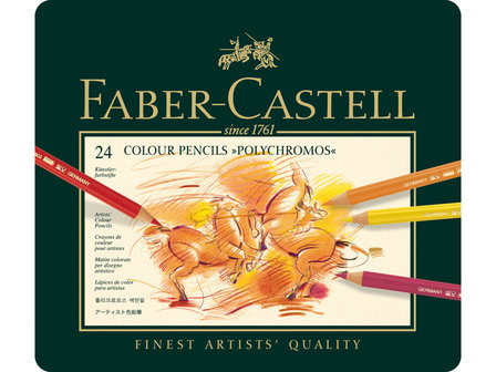 Faber Castell Kleurpotlood Polychromos 3,8mm kerndikte 24 stuks