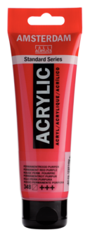 Amsterdam Acryl tube 120ml 348 Permanentrood Purper