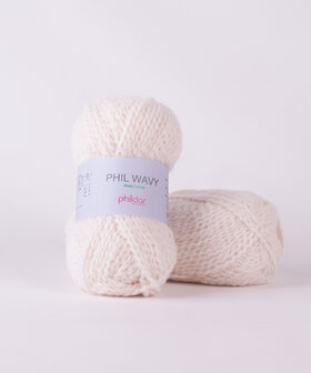 Phil Wavy 1359 Avec Laine Creme (Ecru)