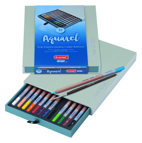 Bruynzeel Design Aquarel Box 12 Aquarelpotloden