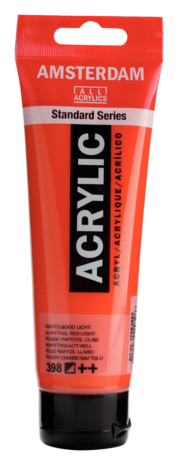 Amsterdam Acryl tube 120ml 398 Naftolrood Licht