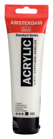 Amsterdam Acryl tube 120ml 105 Titaanwit