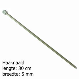 Pony Tunische haaknaald 5mm lengte 30cm 