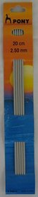 Pony Sokkennaald 2,5mm lang 20cm
