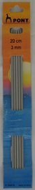 Pony Sokkennaald 3mm lang 20cm  