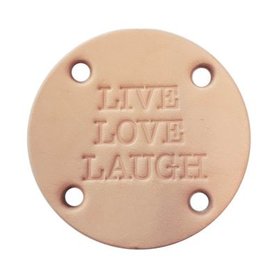 Durable Labels Bruin  tekst Live Love Laugh