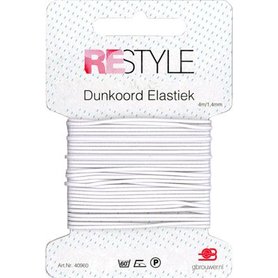 Restyle dunkoord Elastiek 1,4mm/ 3mtr wit