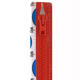Opti rits P60 30cm kunststof 0722 Rood (deelbaar)