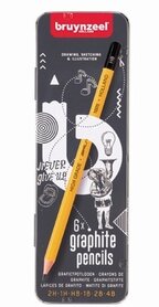 Bruynzeel  grafiet potloden set blik 6 stuks