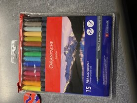 Caran d'ache Fibralo brushpen set 15 stuks