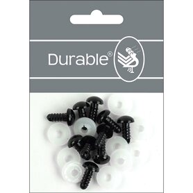 Durable Veiligheidsogen 12 mm, 10 stuks op kaart = 5 paar- kleur zwart