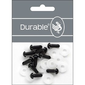 Durable Veiligheidsogen 8 mm, 10 stuks op kaart = 5 paar- kleur zwart