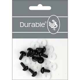 Durable Veiligheidsogen 10 mm, 10 stuks op kaart = 5 paar- kleur zwart