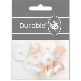 Durable Veiligheidsneus soft 15 mm zalmroze kaart à 5 stuks