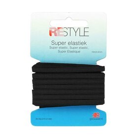 ReStyle Super elastiek 4,5 mm x 10 meter - Kleur 000