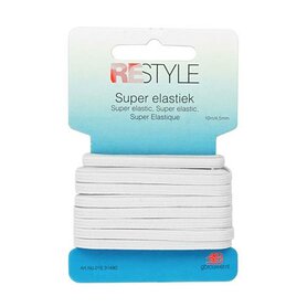  ReStyle Super elastiek 4,5 mm x 10 meter - Kleur 009 Wit