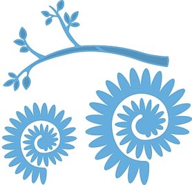 LR0257 CreaTables Marianne Design Tak met bloem 2