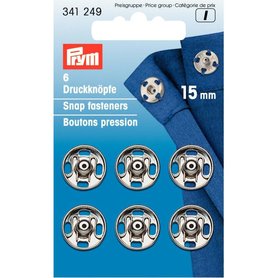 Prym Aannaaidrukknopen MS 15 mm zilverkleurig