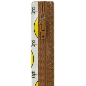 Opti rits S40 18cm recht 0975 HazelnootBruin  (niet deelbaar)
